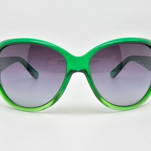 *SOLD* Dolce & Gabbana D&G8081 1782/8G Crystal Green Frame Blue Lens Sunglasses - Picture 2 of 12